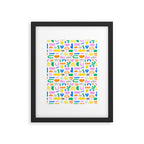 Colorful abstract organic shape art pattern Framed Art Print Gallery Image 6