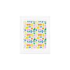 Colorful abstract organic shape art pattern Art Print Gallery Image 1