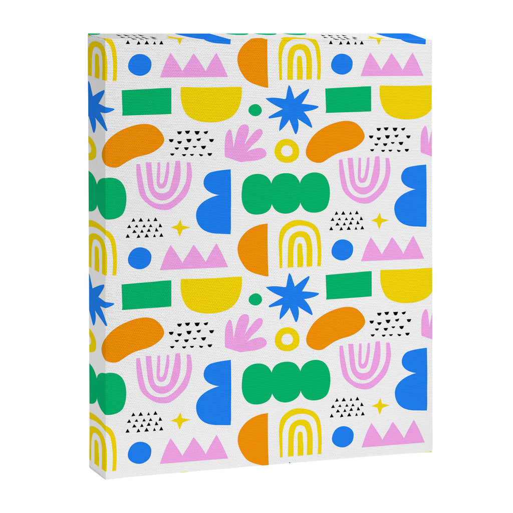 Colorful abstract organic shape art pattern Canvas Print Gallery Image 8