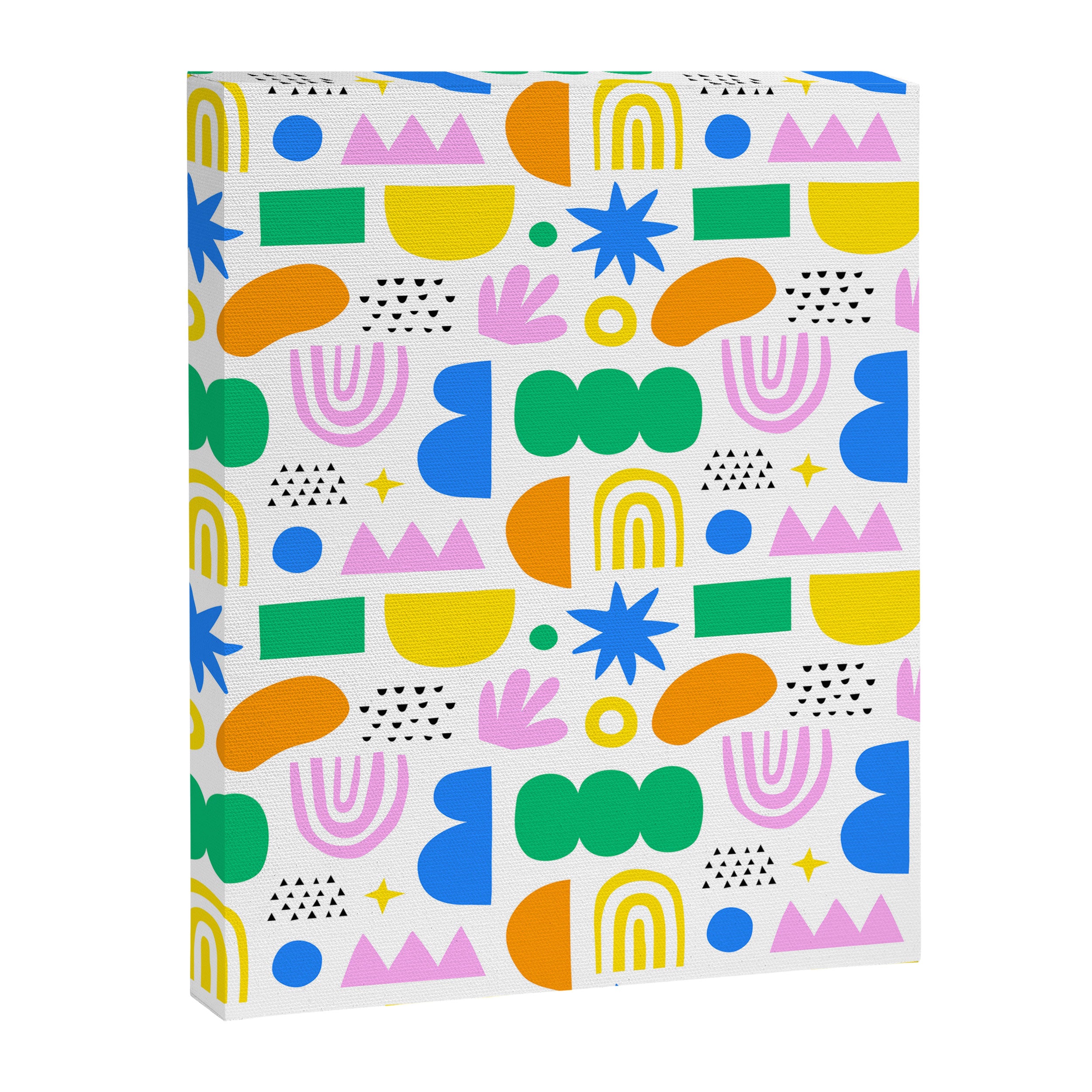 Colorful abstract organic shape art pattern Canvas Print Gallery Image 8