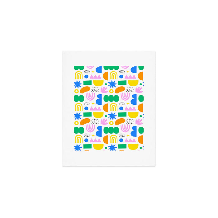 Colorful abstract organic shape art pattern Art Print Gallery Image 1