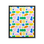 Colorful abstract organic shape art pattern Framed Canvas Print Gallery Image 8