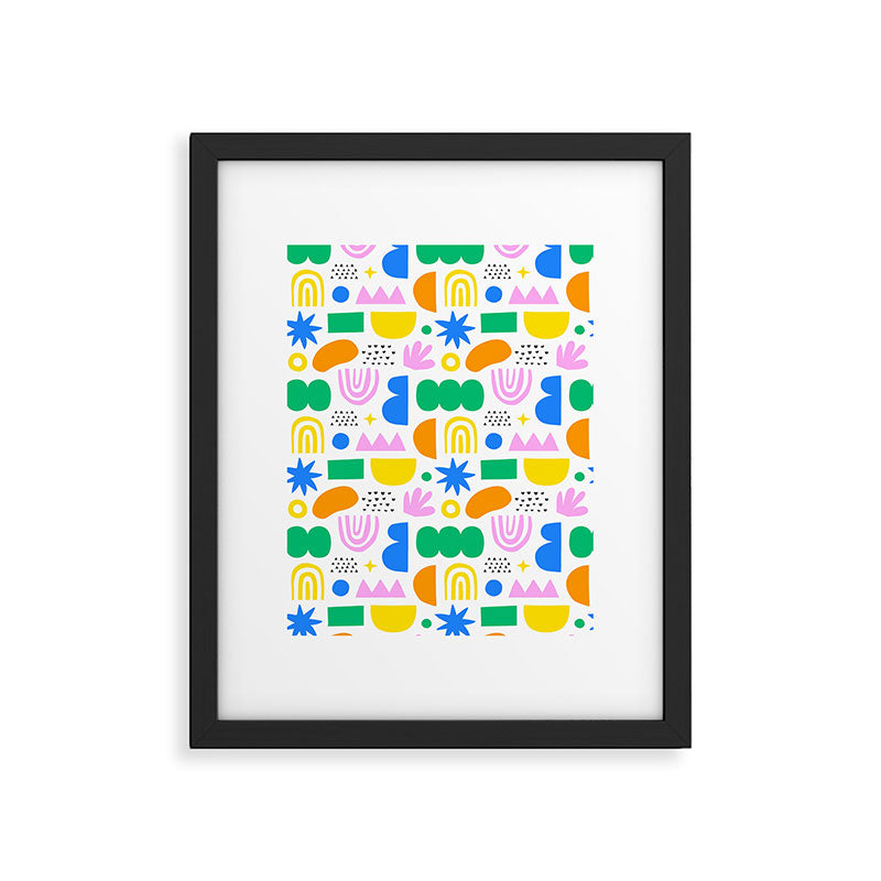Colorful abstract organic shape art pattern Framed Art Print Gallery Image 6