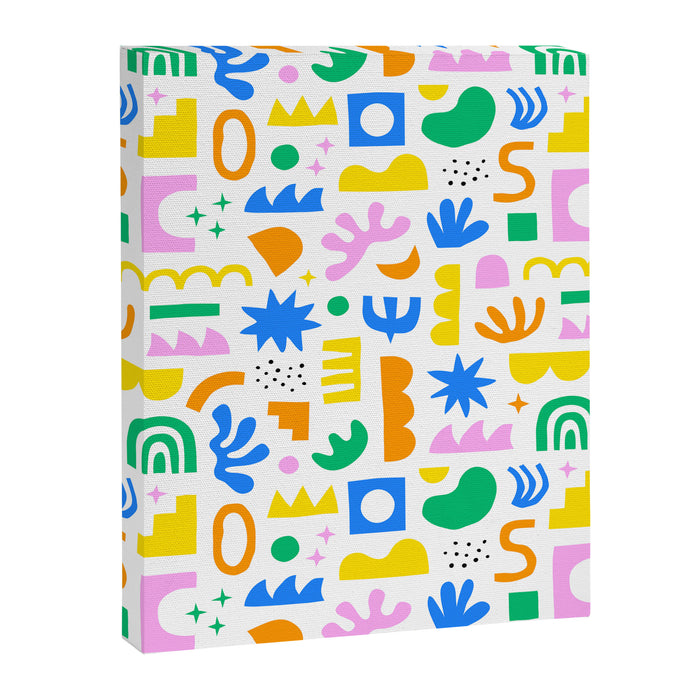 Colorful abstract organic shape art pattern Canvas Print Gallery Image 1