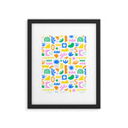 Colorful abstract organic shape art pattern Framed Art Print Gallery Image 6