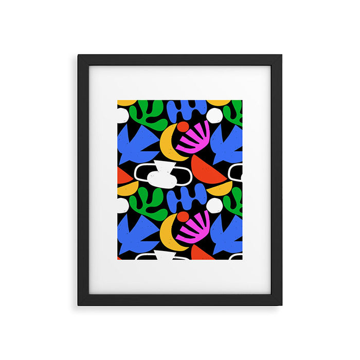 Colorful abstract organic shape art pattern  Framed Art Print Gallery Image 1