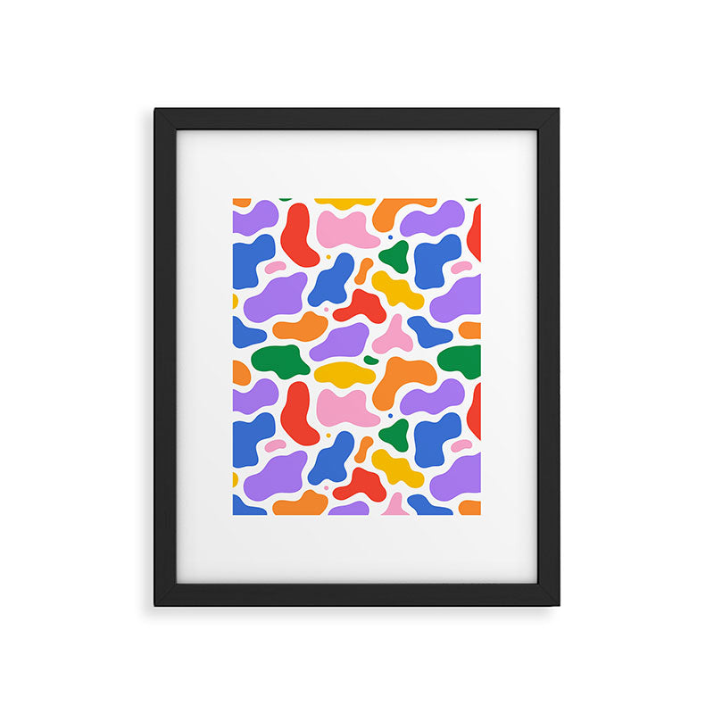 Colorful abstract organic shape art pattern Framed Art Print Gallery Image 6