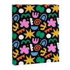 Colorful abstract organic shape doodle pattern Canvas Print Gallery Image 8