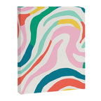 Colorful abstract stripe line art pattern Canvas Print Gallery Image 8