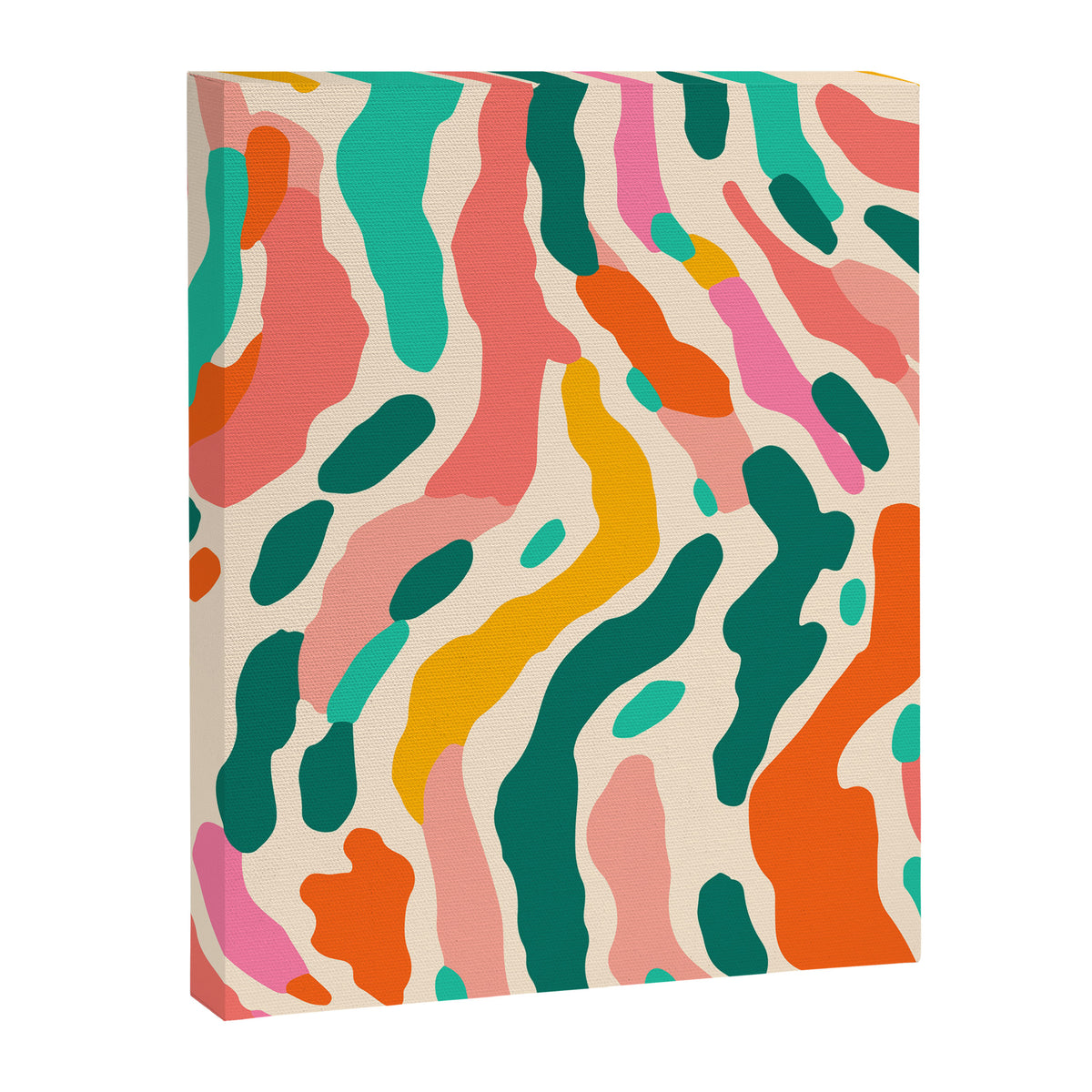 Colorful abstract tie dye stripe art pattern Canvas Print Gallery Image 8
