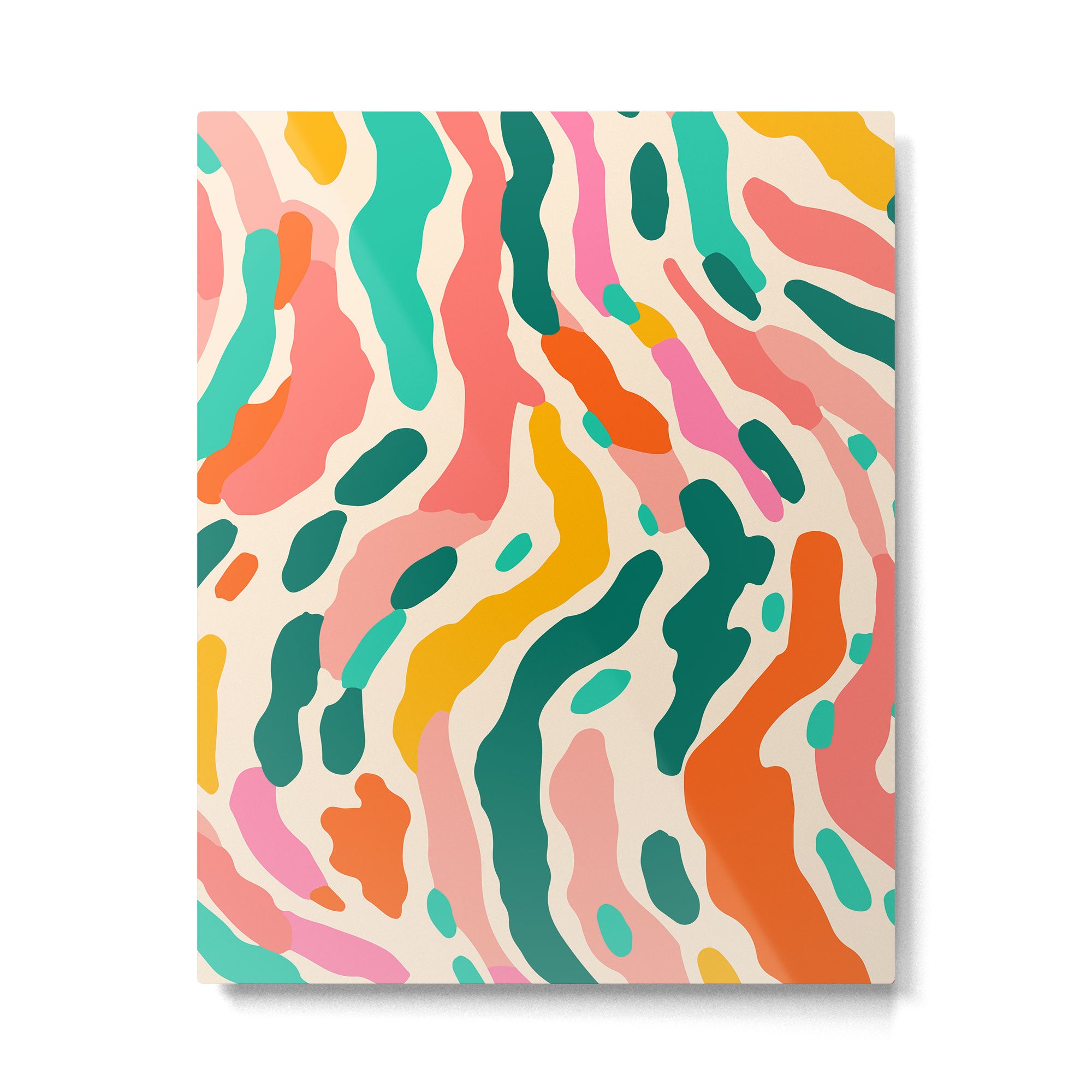 Colorful abstract tie dye stripe art pattern Metal Print Gallery Image 6