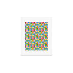 Colorful back to school geometric mosaic pattern Art Print Gallery Image 1