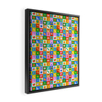 Colorful back to school geometric mosaic pattern Framed Canvas Print Gallery Image 2