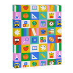 Colorful back to school geometric mosaic pattern Canvas Print Gallery Image 8
