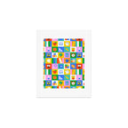 Colorful back to school geometric mosaic pattern Art Print Gallery Image 1