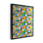 Colorful back to school mosaic pattern Framed Canvas Print Gallery Image 2