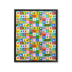 Colorful back to school mosaic pattern Framed Canvas Print Gallery Image 8
