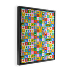Colorful back to school mosaic pattern Framed Canvas Print Gallery Image 2