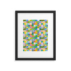Colorful back to school mosaic pattern Framed Art Print Gallery Image 6