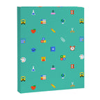 Colorful back to school sticker icon pattern Canvas Print Gallery Image 8