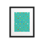 Colorful back to school sticker icon pattern Framed Art Print Gallery Image 6