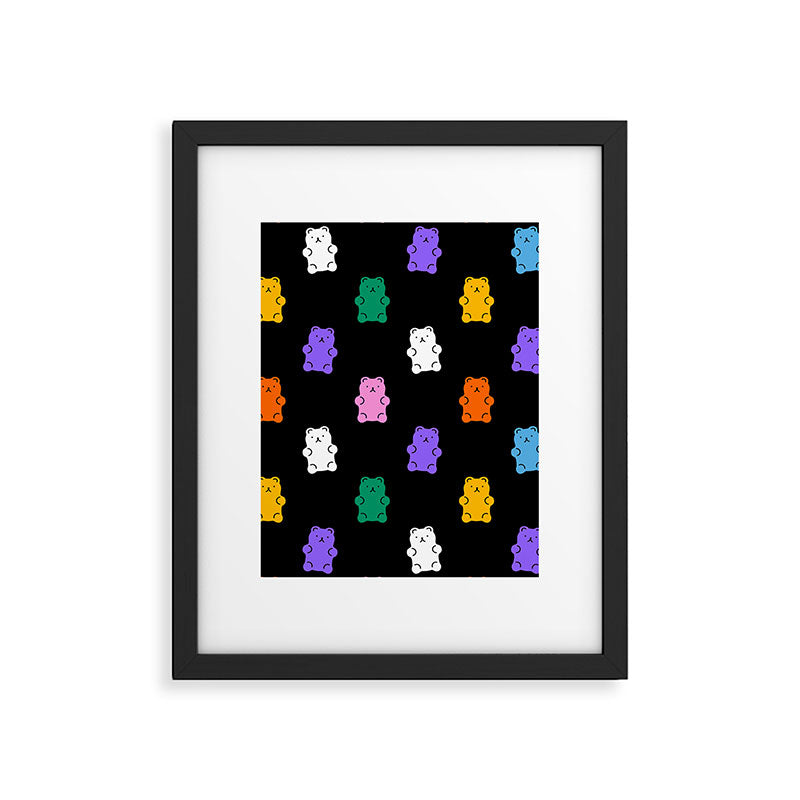 Colorful candy bear pattern art Framed Art Print Gallery Image 6