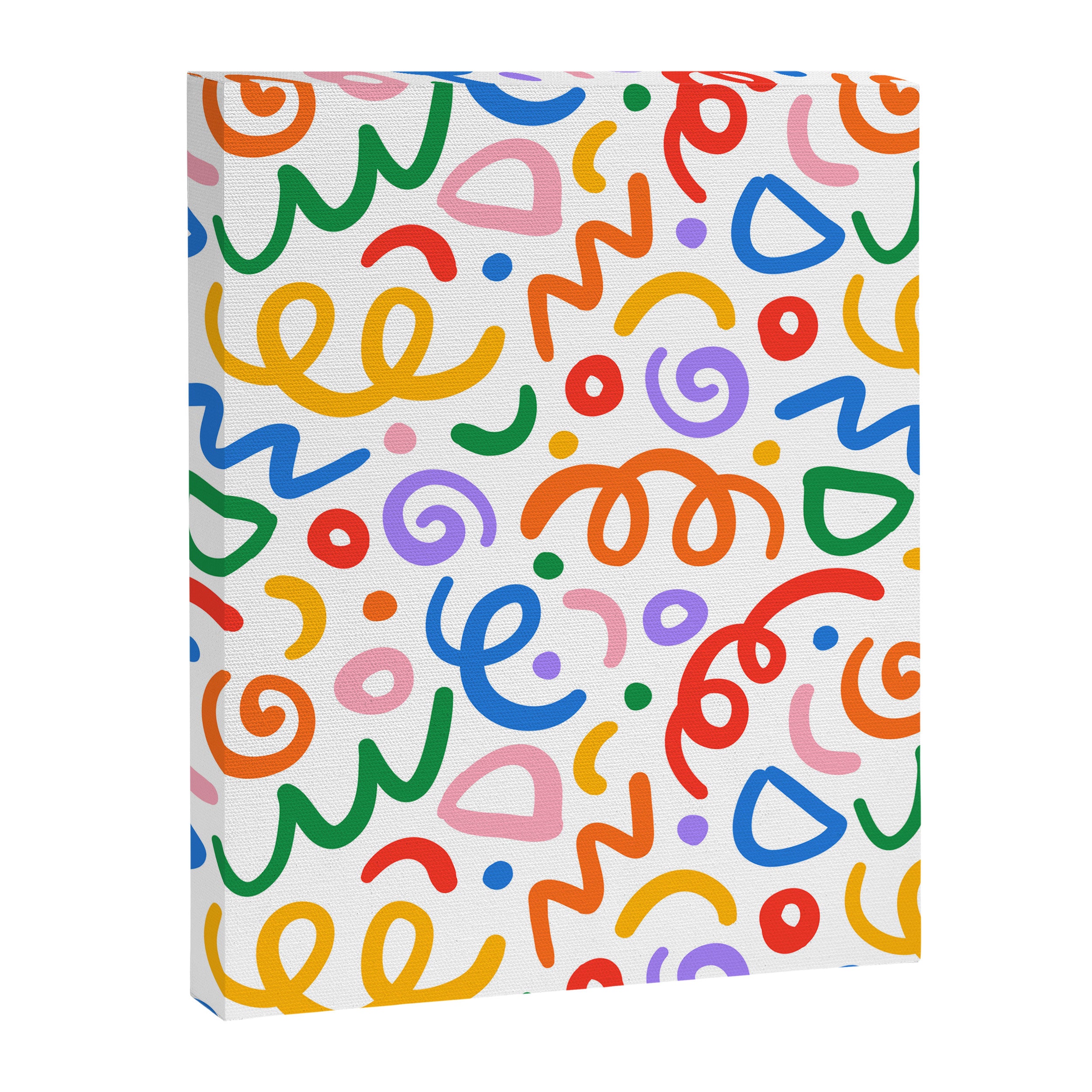 Colorful confetti art doodle pattern Canvas Print Gallery Image 8