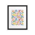 Colorful confetti art doodle pattern Framed Art Print Gallery Image 6