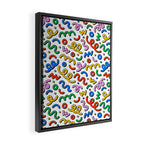 Colorful confetti doodle art pattern Framed Canvas Print Gallery Image 2