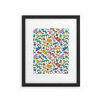 Colorful confetti doodle art pattern Framed Art Print Gallery Image 6