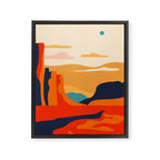 Colorful desert dune nature landscape art Framed Canvas Print Gallery Image 6