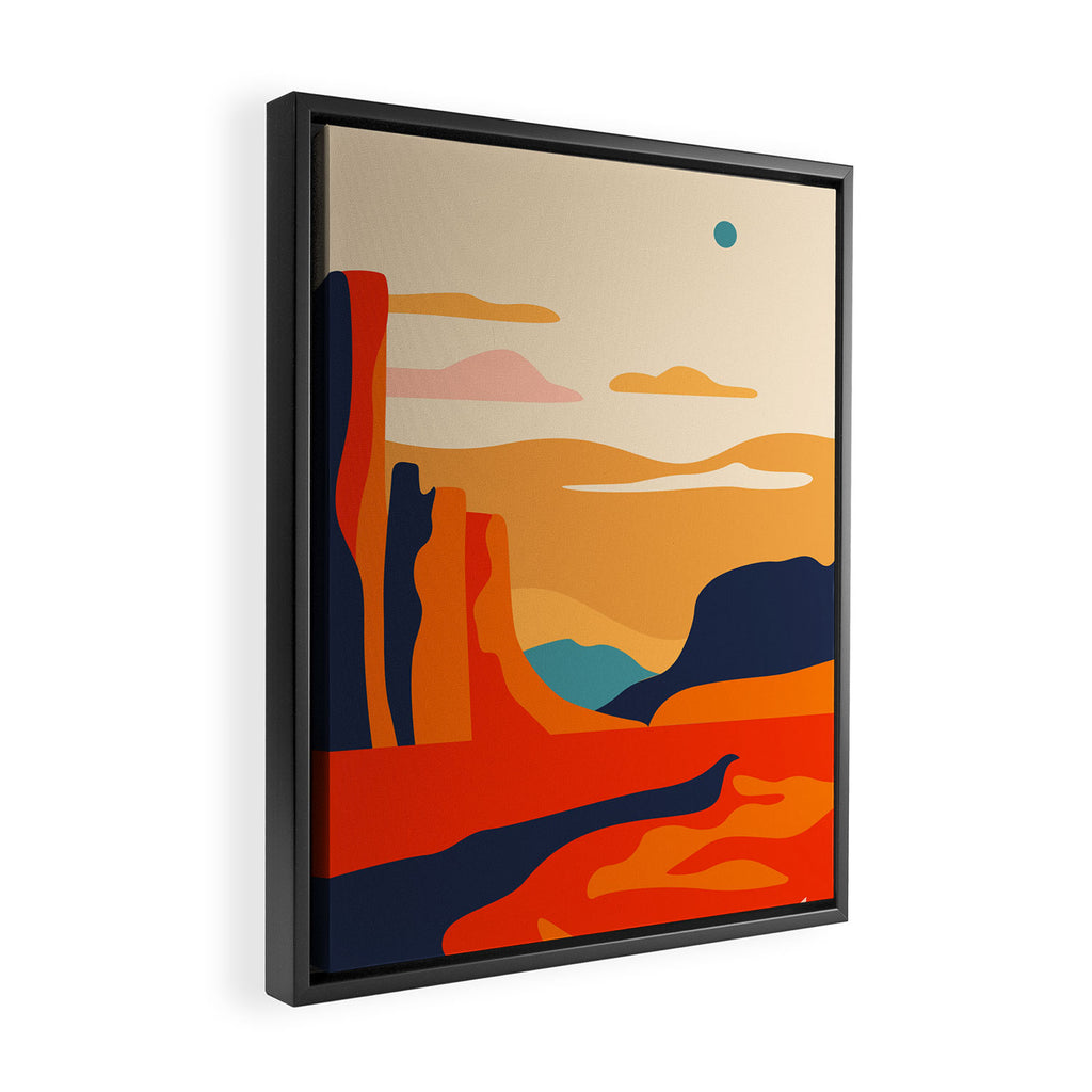 Colorful desert dune nature landscape art Framed Canvas Print Gallery Image 2