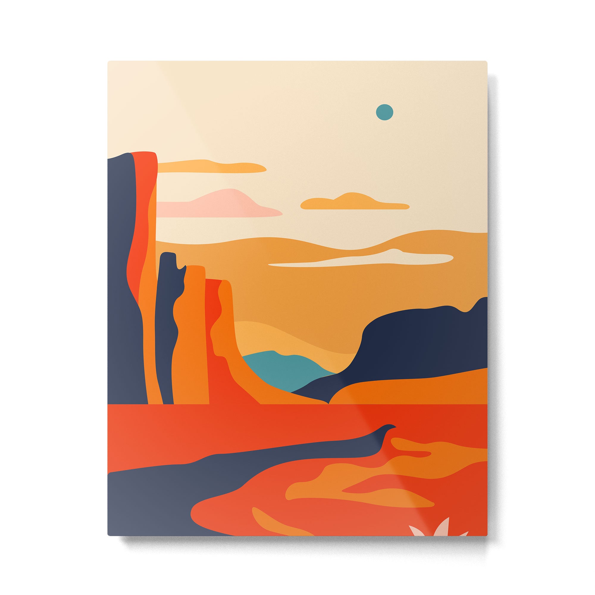 Colorful desert dune nature landscape art Metal Print Gallery Image 4