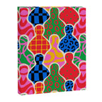 Colorful diverse people crowd collage pattern Canvas Print Gallery Image 8