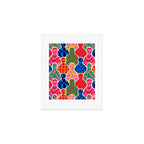 Colorful diverse people crowd collage pattern Art Print Gallery Image 1