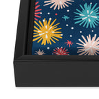 Colorful firework explosion party sky pattern Framed Canvas Print Gallery Image 3