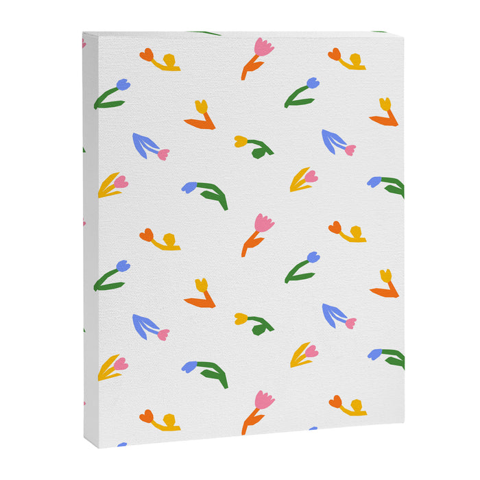 Colorful flower art patterm Canvas Print Gallery Image 1