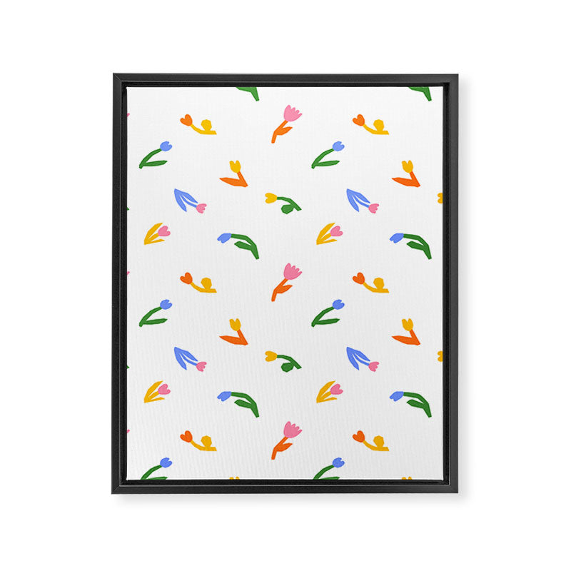 Colorful flower art patterm Framed Canvas Print Gallery Image 8