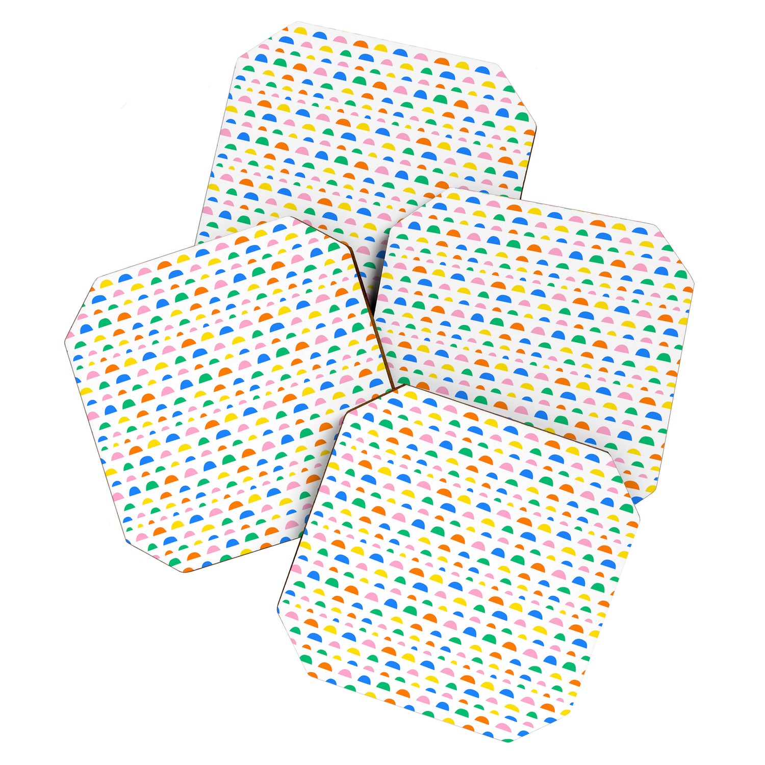 Colorful fun abstract pattern art Coaster Gallery Image 1