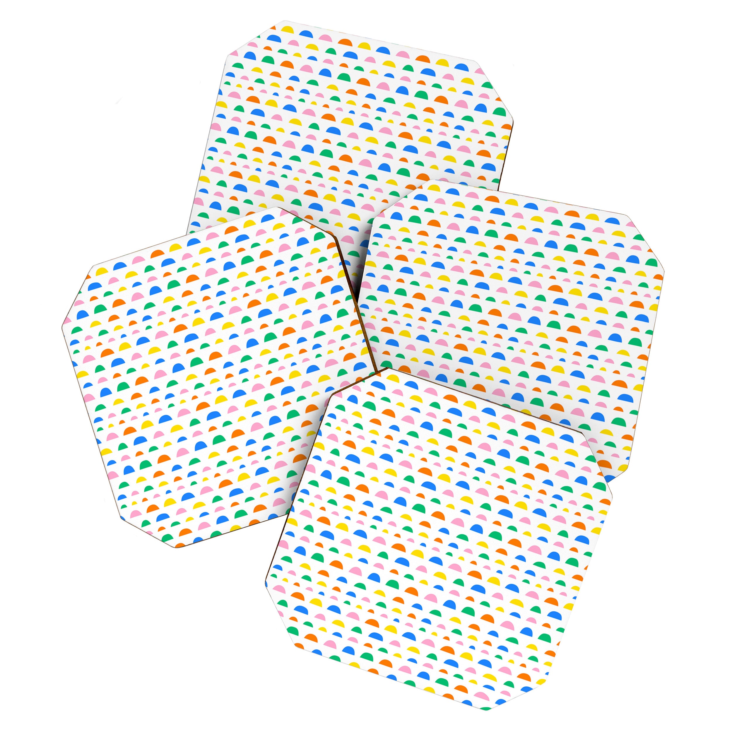 Colorful fun abstract pattern art Coaster Gallery Image 1