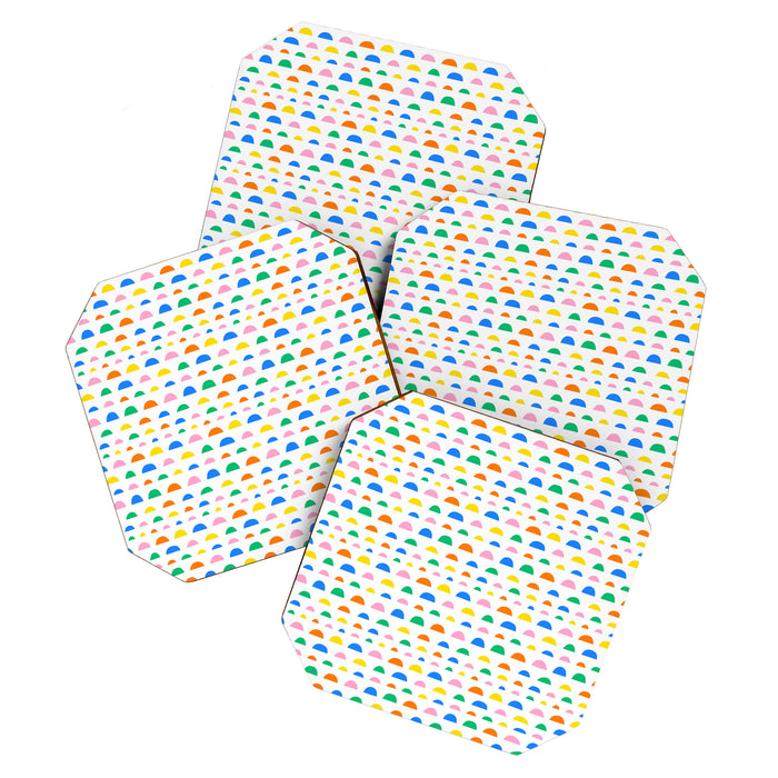 Colorful fun abstract pattern art Coaster Gallery Image 1