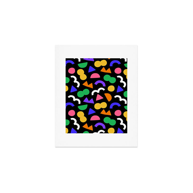 Colorful fun abstract shape art pattern Art Print Gallery Image 1