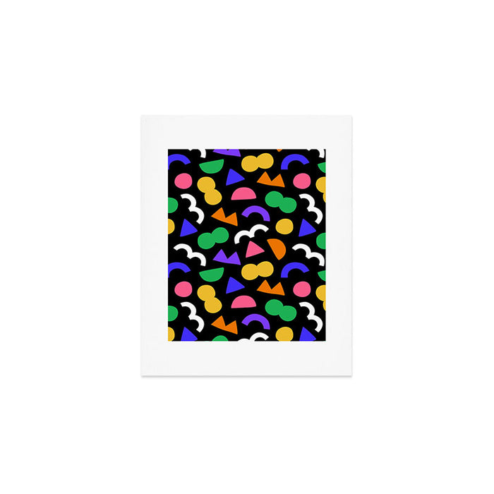Colorful fun abstract shape art pattern Art Print Gallery Image 1