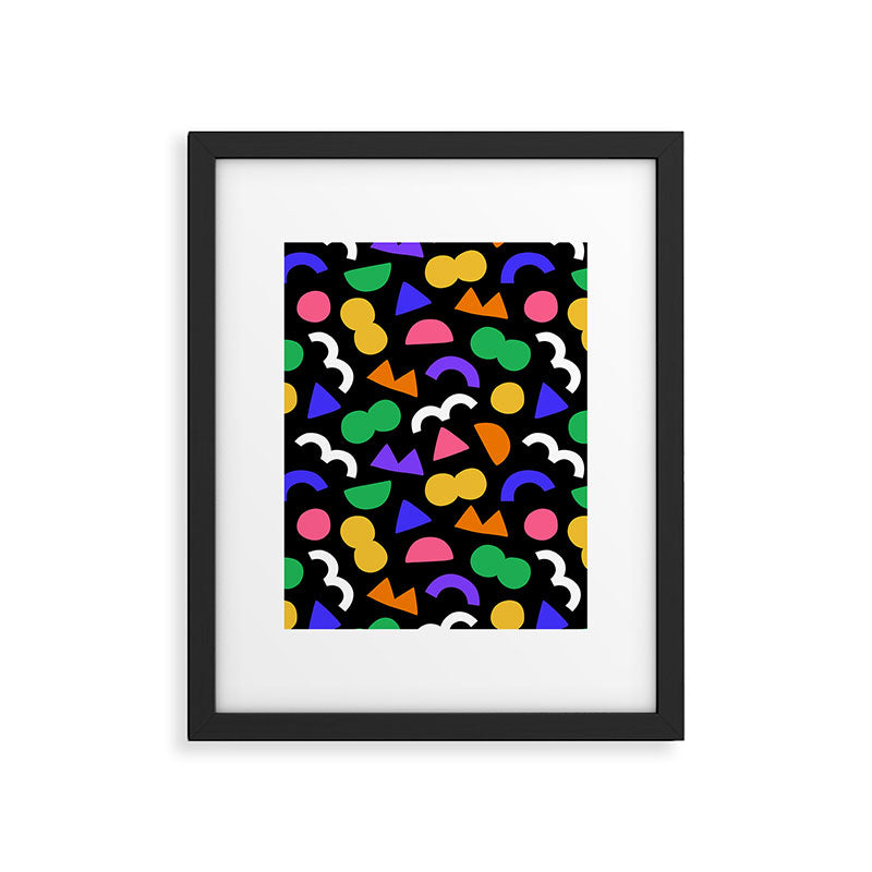 Colorful fun abstract shape art pattern Framed Art Print Gallery Image 6