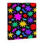 Colorful fun abstract star shape pattern Canvas Print Gallery Image 8