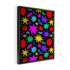 Colorful fun abstract star shape pattern Framed Canvas Print Gallery Image 2