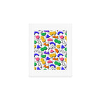 Colorful fun retro shape art pattern Art Print Gallery Image 1