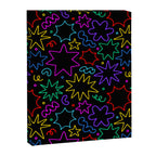 Colorful fun star doodle pattern Canvas Print Gallery Image 8
