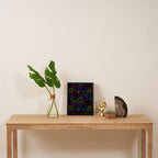 Colorful fun star doodle pattern Framed Canvas Print Gallery Image 4
