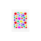 Colorful fun star doodle pattern Art Print Gallery Image 1